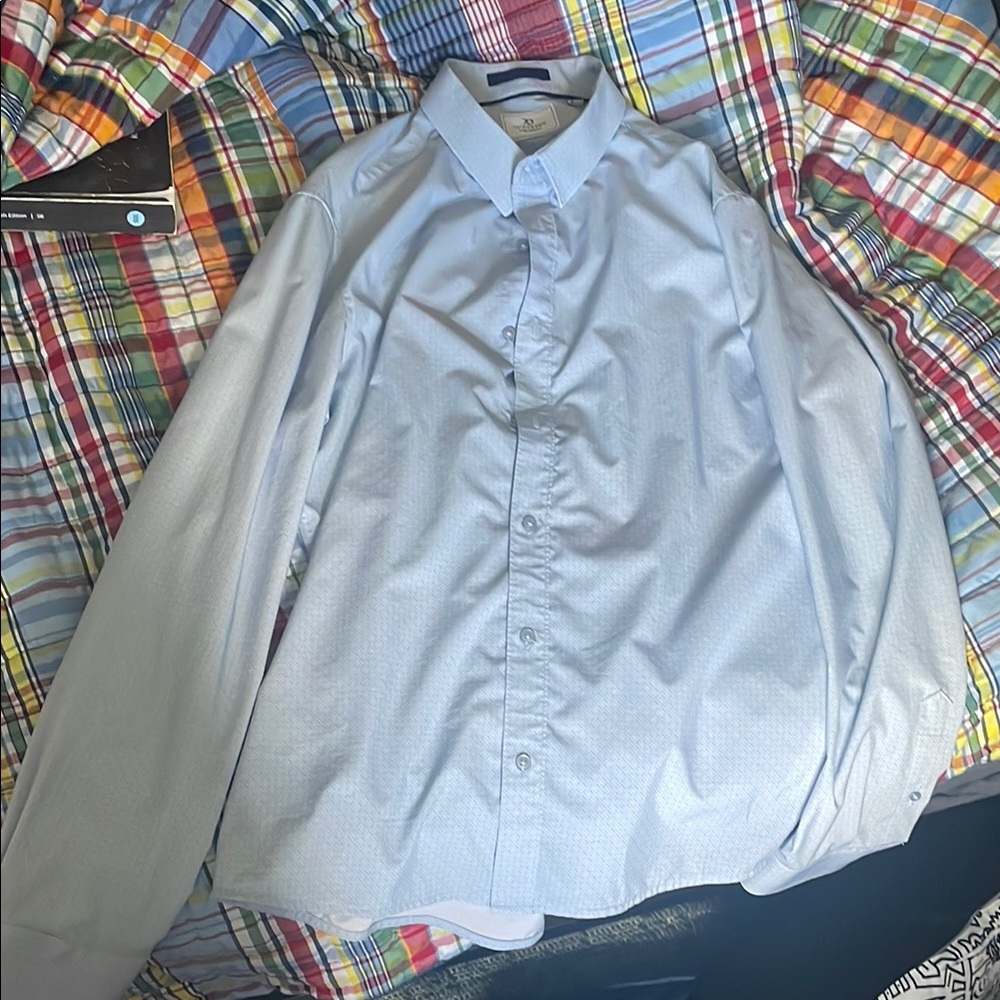 7 diamonds 4 way stretch button down